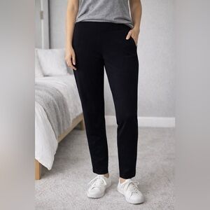 Eddie Bauer Black Pull-On Pants | Stretch Travel Lounge Fit | Size 12